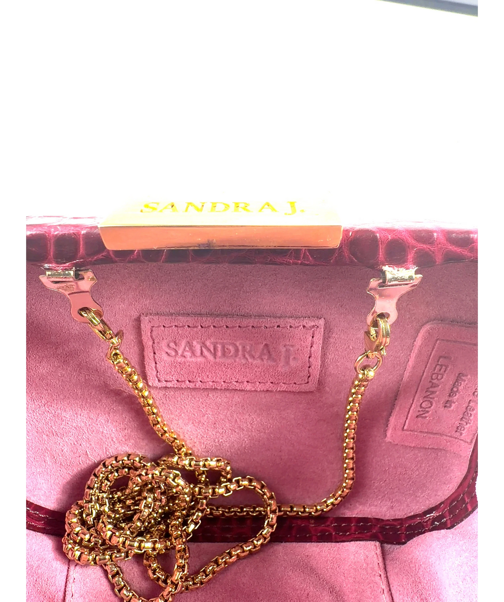 Sandra J. burgundy Sylvana Clutch — detail