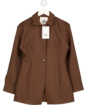 KAREN BY SIMONSEN Chocolate Brown Tara Short Coat Eu38 UK 10