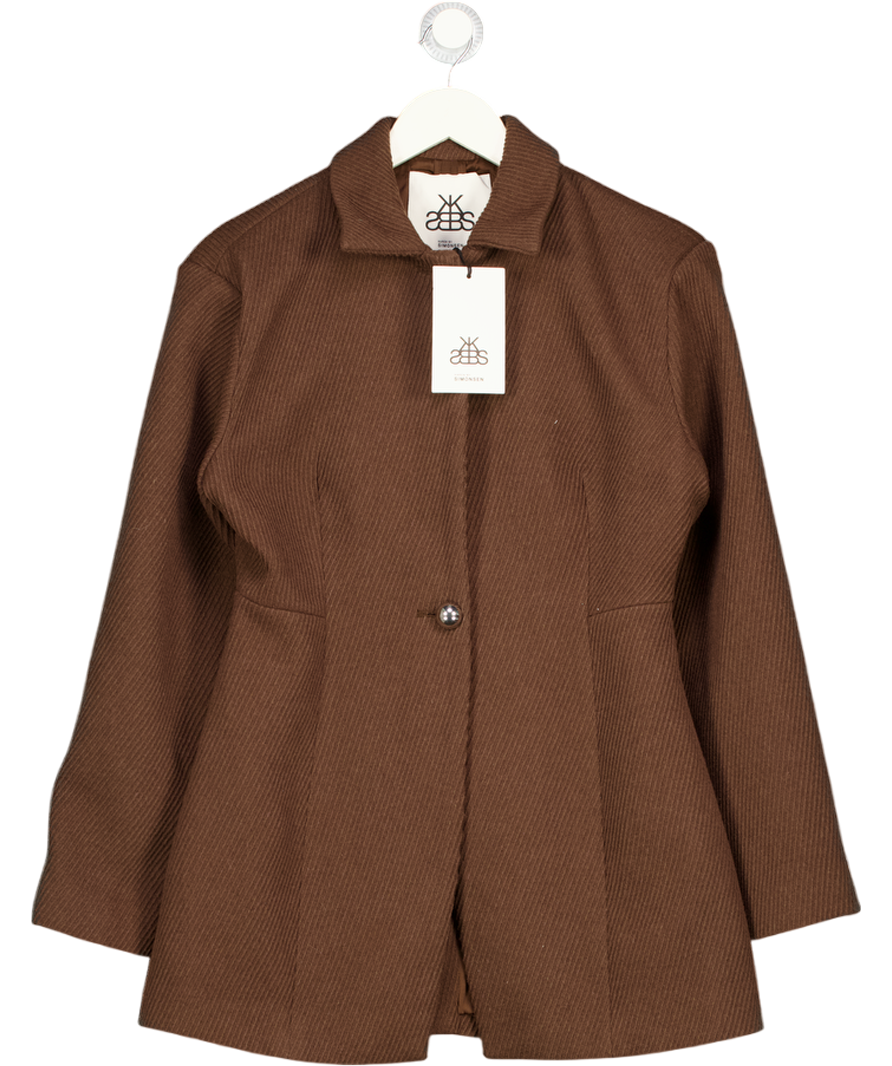 KAREN BY SIMONSEN Chocolate Brown Tara Short Coat Eu38 UK 10