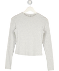 SKIMS Grey Long Sleeve T-shirt UK S