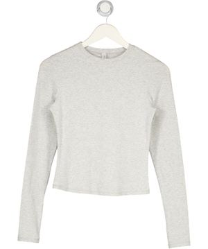 SKIMS Grey Long Sleeve T-shirt UK S