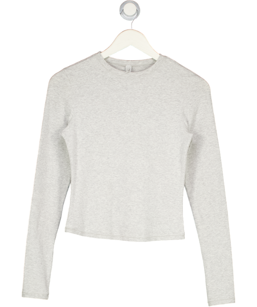 SKIMS Grey Long Sleeve T-shirt UK S