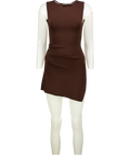 DISSH Cleo Chocolate Brown Sleeveless Longline Knit Top UK S