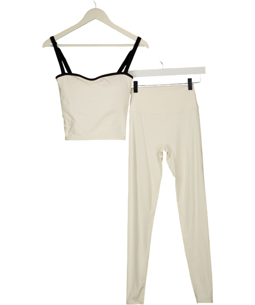 ASTORIA ACTIVEWEAR Cream 2-piece Crea / Black Contrast Trim  Set UK S