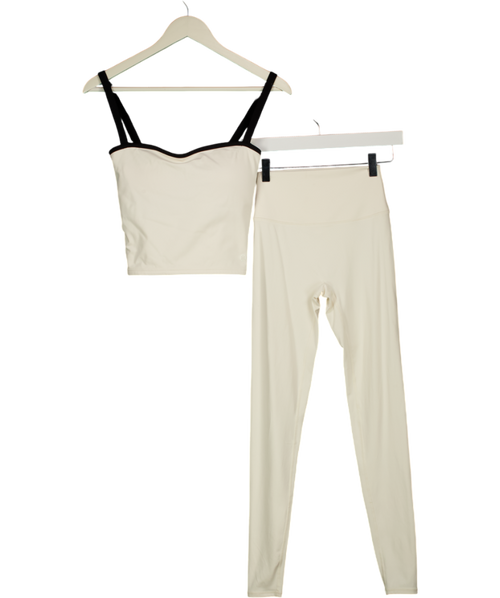 ASTORIA ACTIVEWEAR Cream 2-piece Crea / Black Contrast Trim  Set UK S