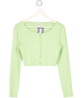 Sun-deh Green Button Up Long Sleeve Top UK M