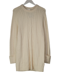 Abercrombie & Fitch Cream The A&f Madeline Cable Mini Sweater Dress UK S