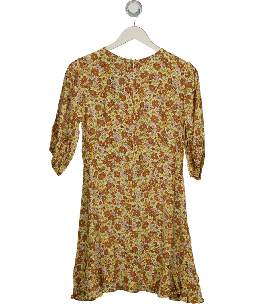 Faithfull The Brand Yellow Jeanette Mini Dress UK S