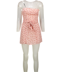 PEPPERMAYO Kiesha Strapless Scarf Mini Dress - Pink Flower UK 6