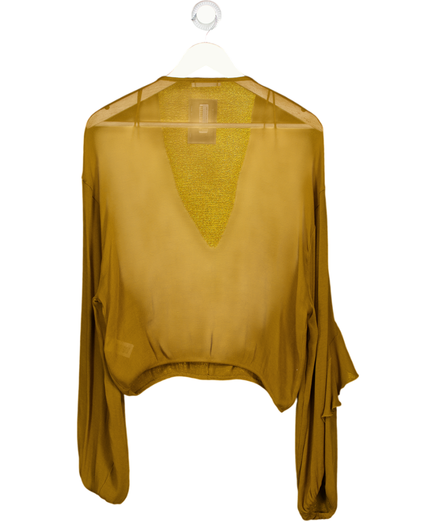 ZARA Brown Mesh Top UK M