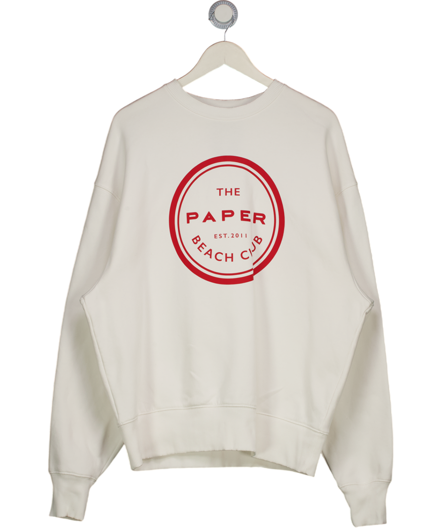 STANLEY/STELLA Ivory / Red Paper Beach Club Sweatshirt UK L