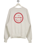 STANLEY/STELLA Ivory / Red Paper Beach Club Sweatshirt UK L