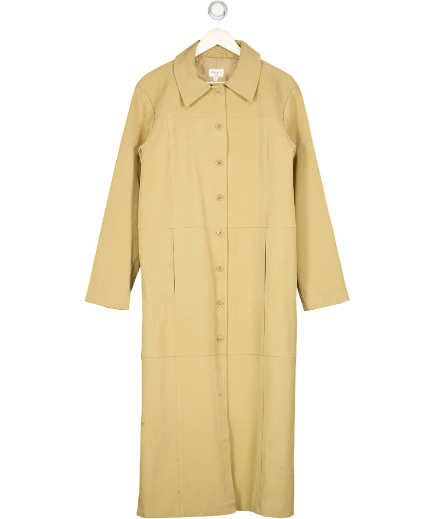 NA-KD Beige Oversize Trenc Coat UK S