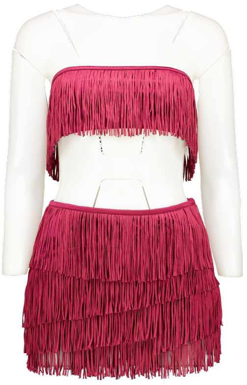 Oh Polly Red Maristella Mini Skirt And Top Set UK 6