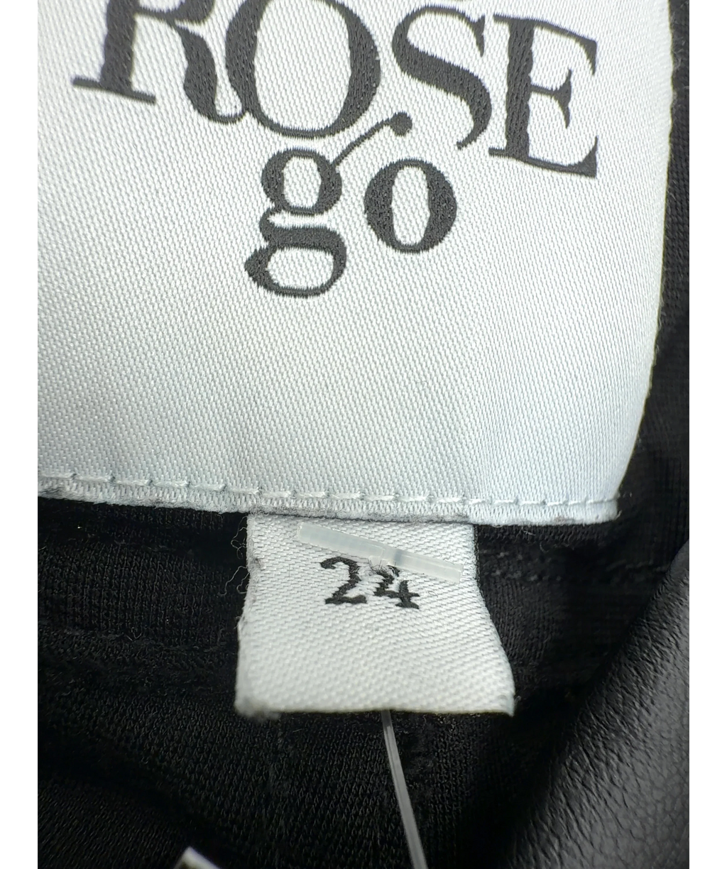 See Rose Go Black Off-Duty Faux Leather Legging, size UK 24 — care label