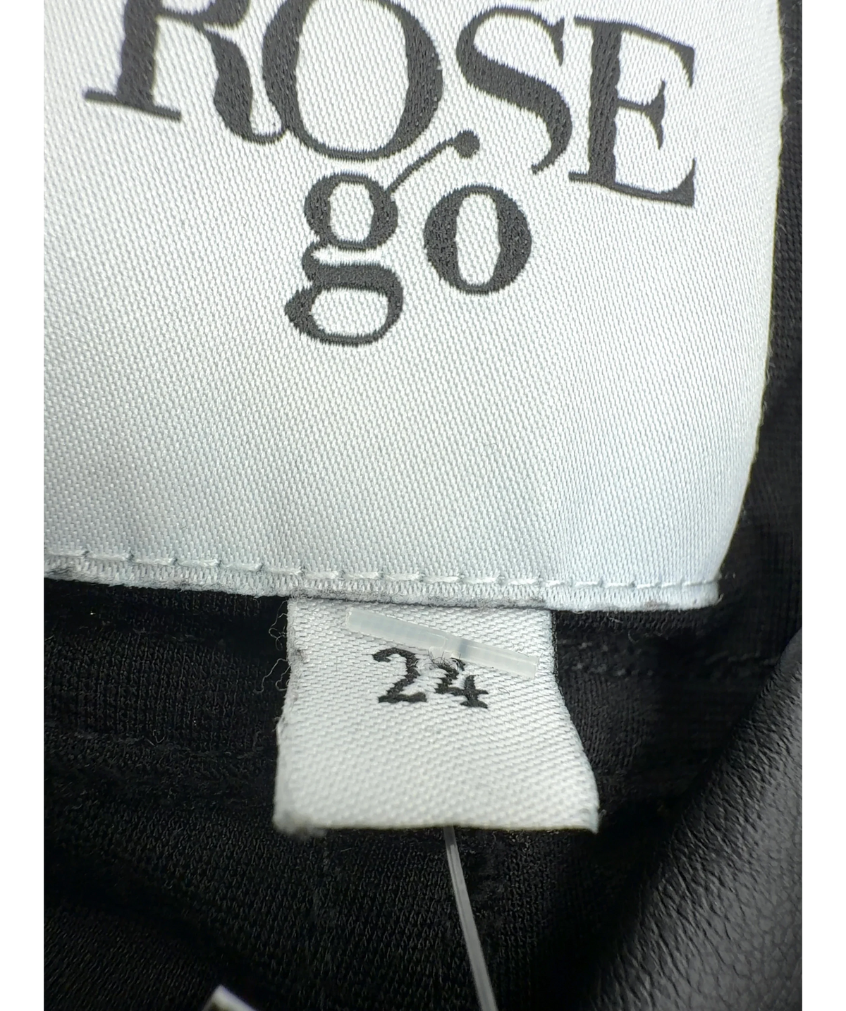 See Rose Go Black Off-Duty Faux Leather Legging, size UK 24 — care label