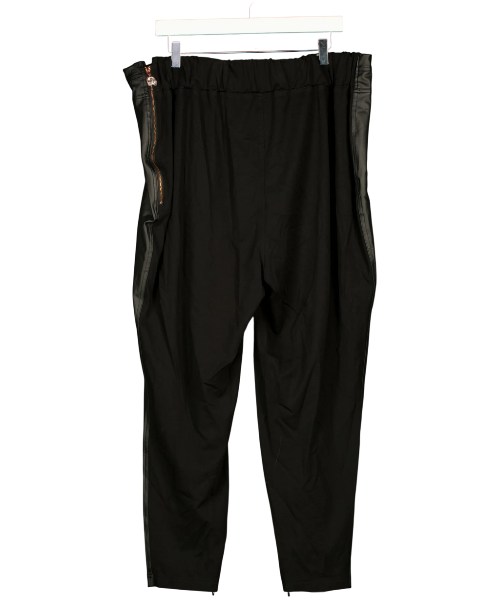 See Rose Go Black Off-Duty Faux Leather Legging, size UK 24 — back