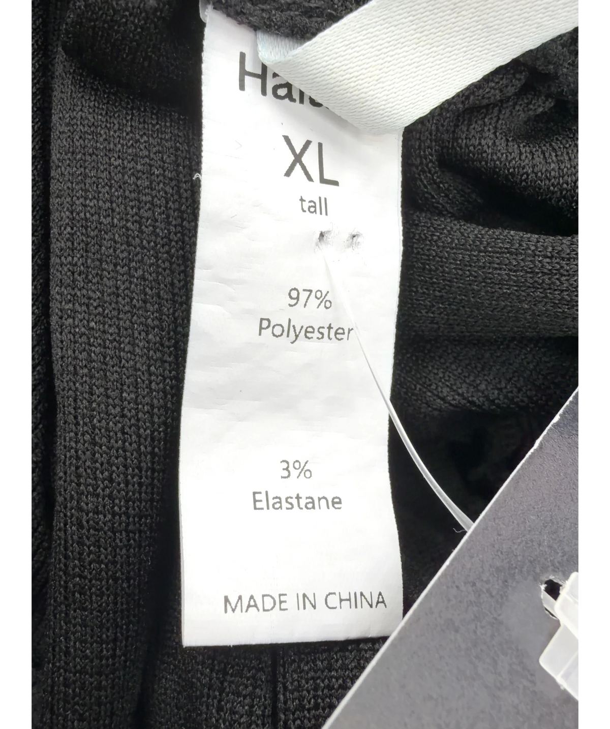 HALARA Black Colour, size UK XL — label