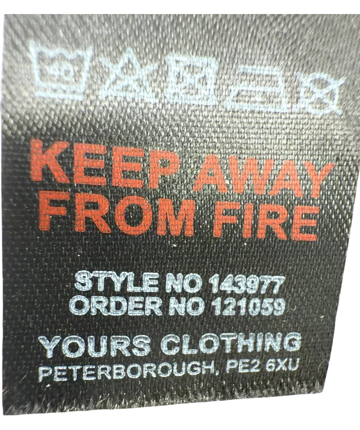 Yours Black Colour, size UK 22 — fabric detail