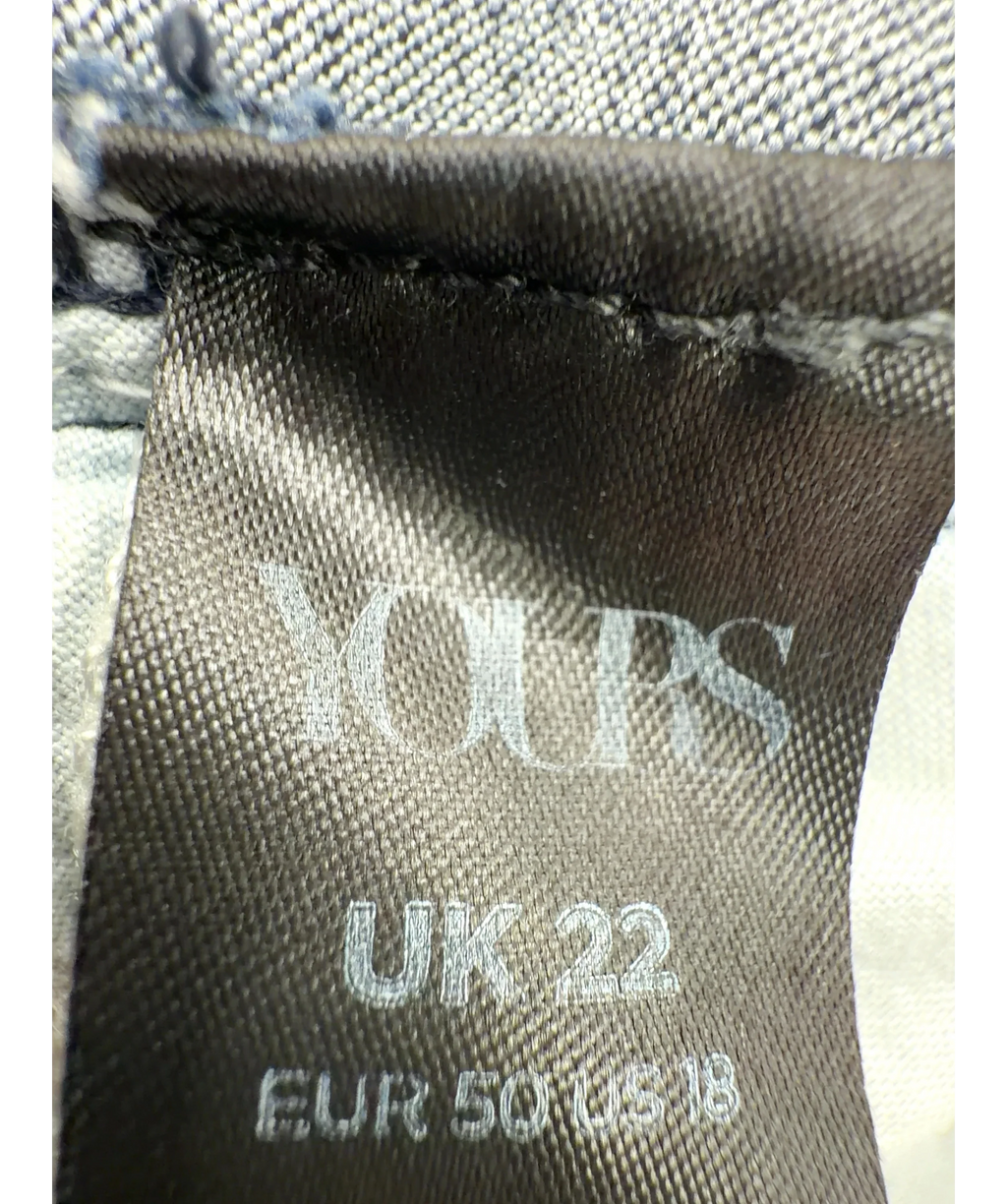 Yours Blue Colour, size UK 22 — detail