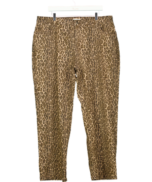 Monsoon Annie Leopard Print Straight Leg Jeans UK 20