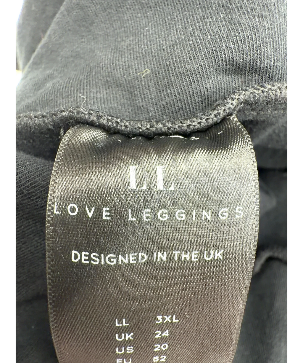 Love Leggings Black Colour, size UK 24 — detail