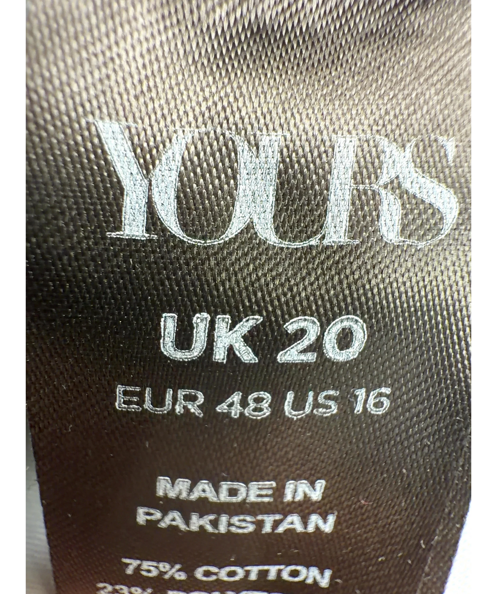 Yours Blue Colour, size UK 20 — care label
