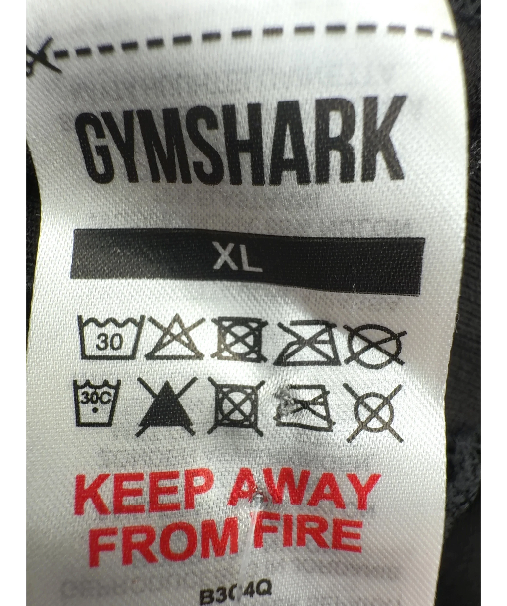 GYMSHARK Black VITAL SCULPT SEAMLESS SHORT, size UK XL — care label