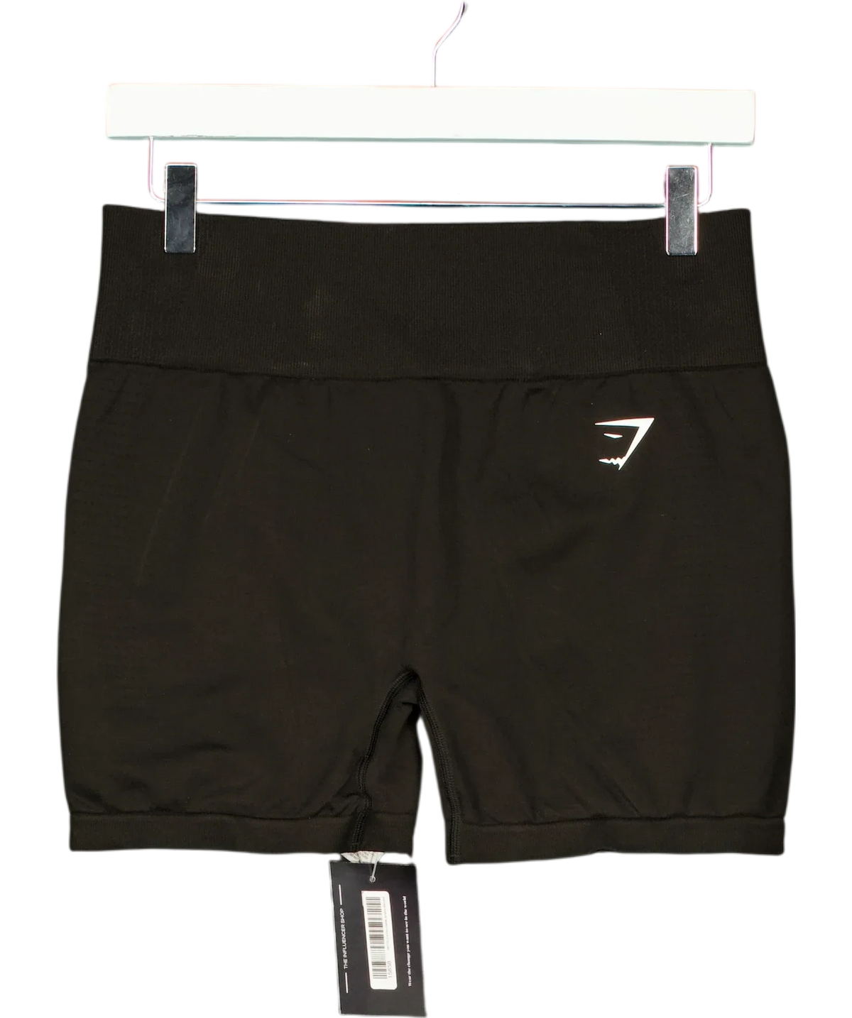 GYMSHARK Black VITAL SCULPT SEAMLESS SHORT, size UK XL — front