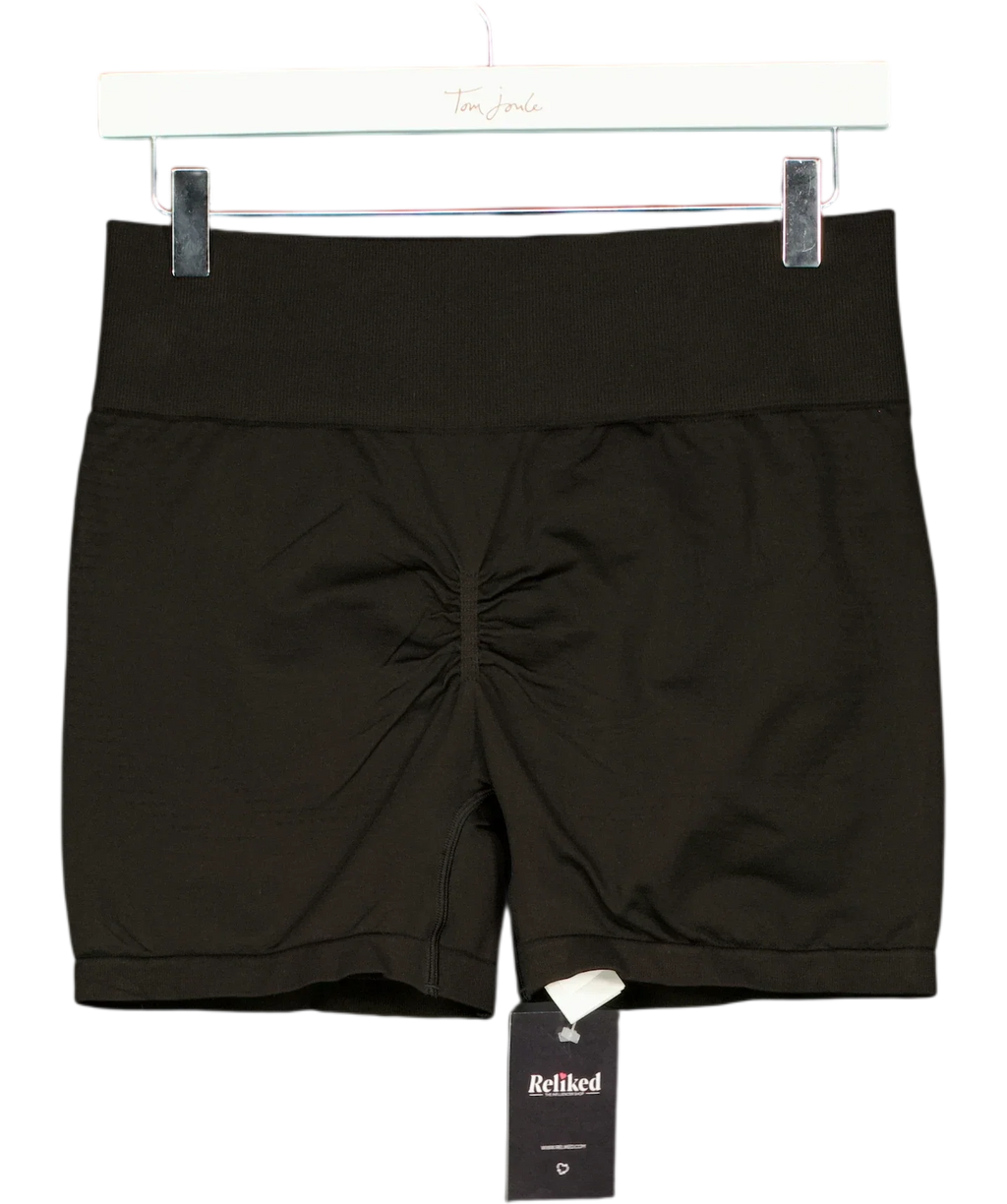 GYMSHARK Black VITAL SCULPT SEAMLESS SHORT, size UK XL — back