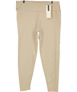 Lovall Everyday High Waisted Leggings Beige Uk 24