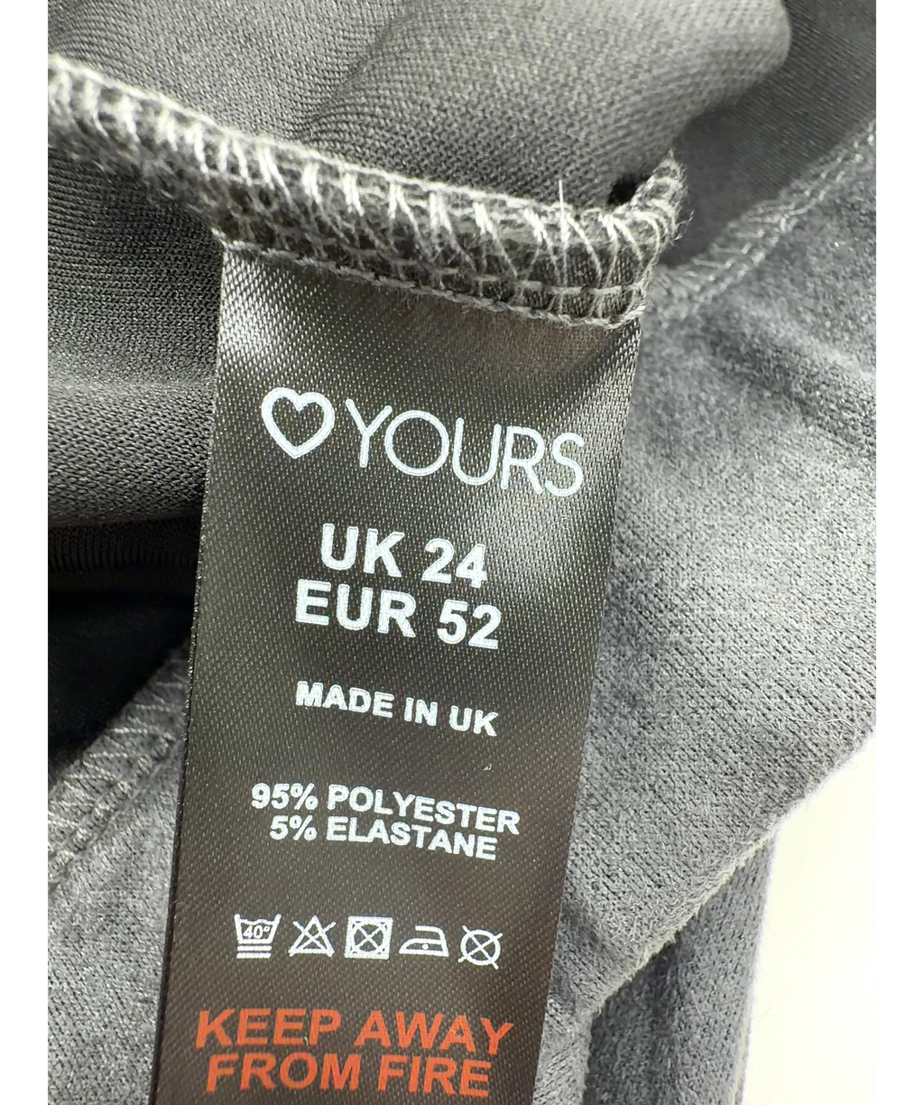 Yours Grey Colour, size UK 24 — care label