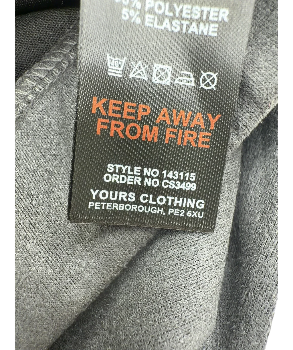Yours Grey Colour, size UK 24 — fabric detail
