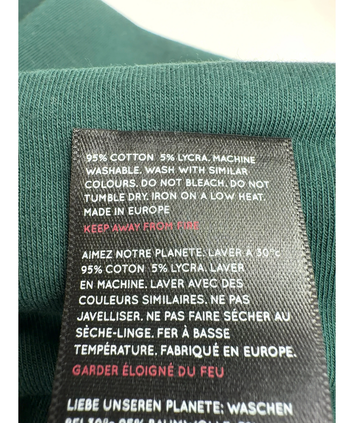 Love Leggings Green EVERYDAY HIGH WAISED LEGGINGS, size UK 24 — label