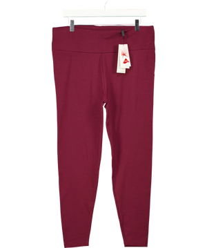 Love Leggings Burgundy  Wide Waistband Leggings UK W24