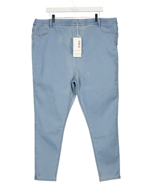 LOVALL Blue Elasticated Denim Jeggings UK 24