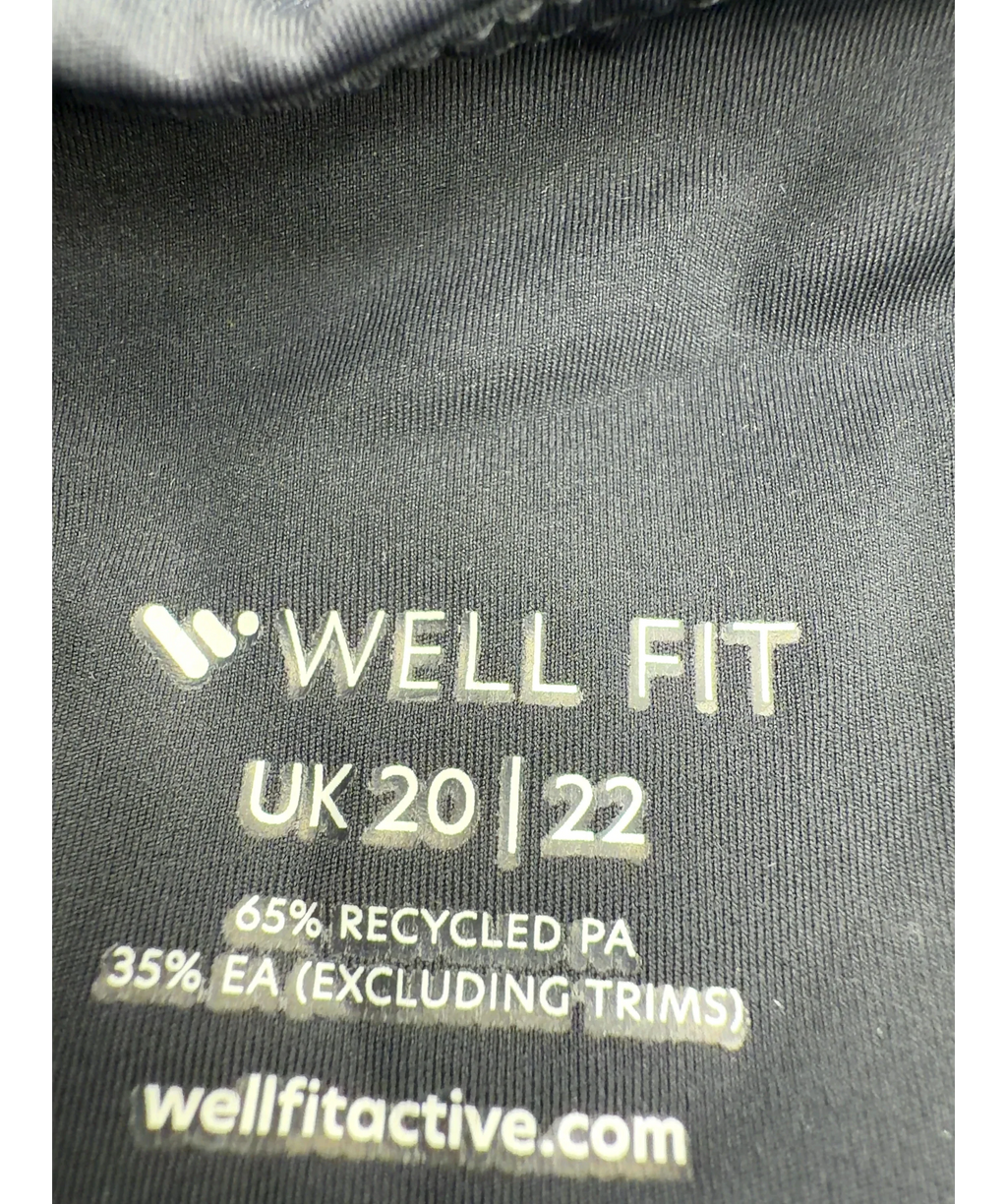 WELL FIT Black Colour, size UK 20 — care label