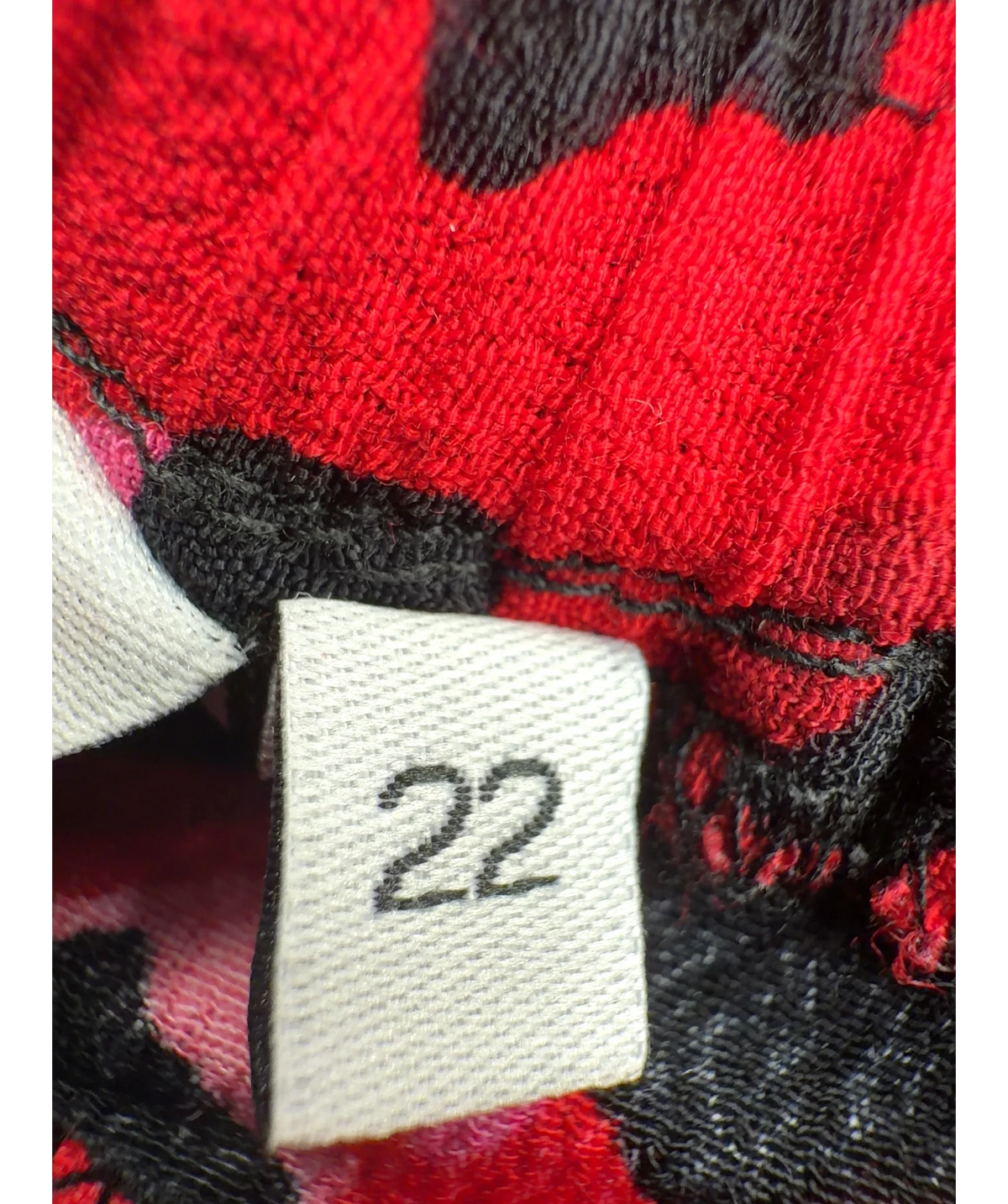 SCAMP & DUDE Red Colour, size UK 22 — care label