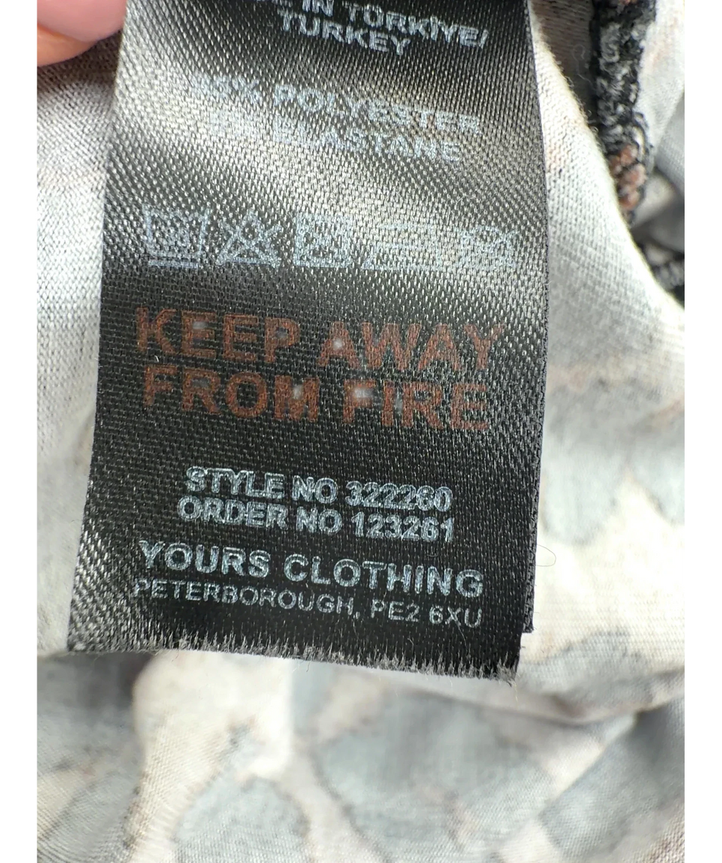 Yours brown Colour, size UK 20 — fabric detail