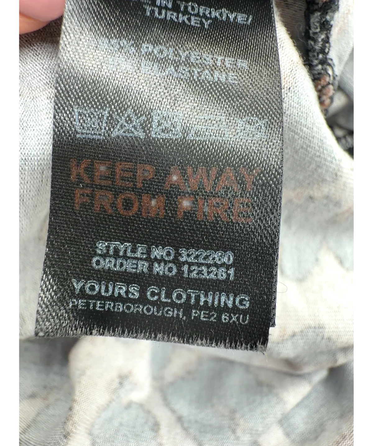 Yours brown Colour, size UK 20 — fabric detail