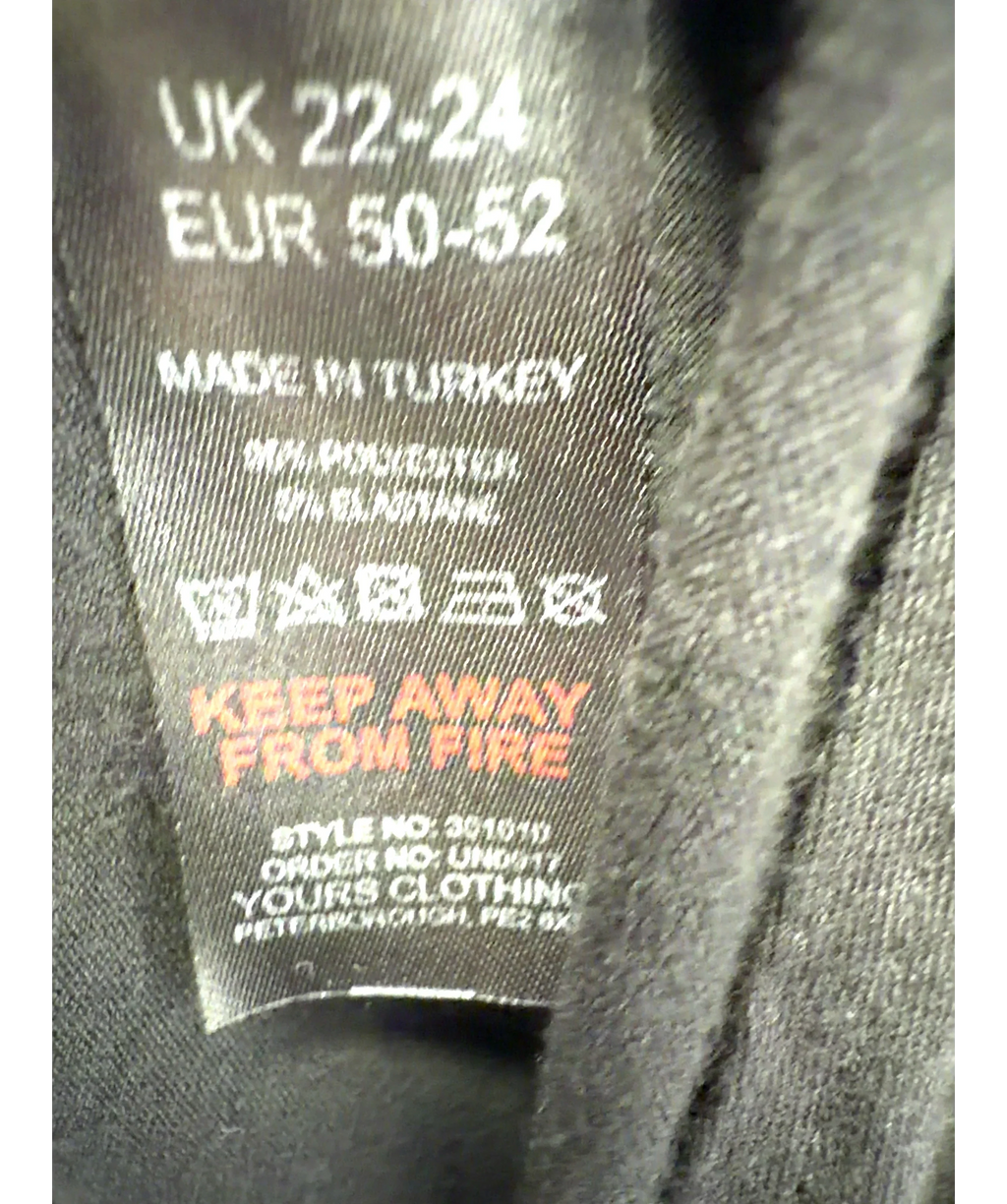 Yours Black Colour, size UK 22 — label