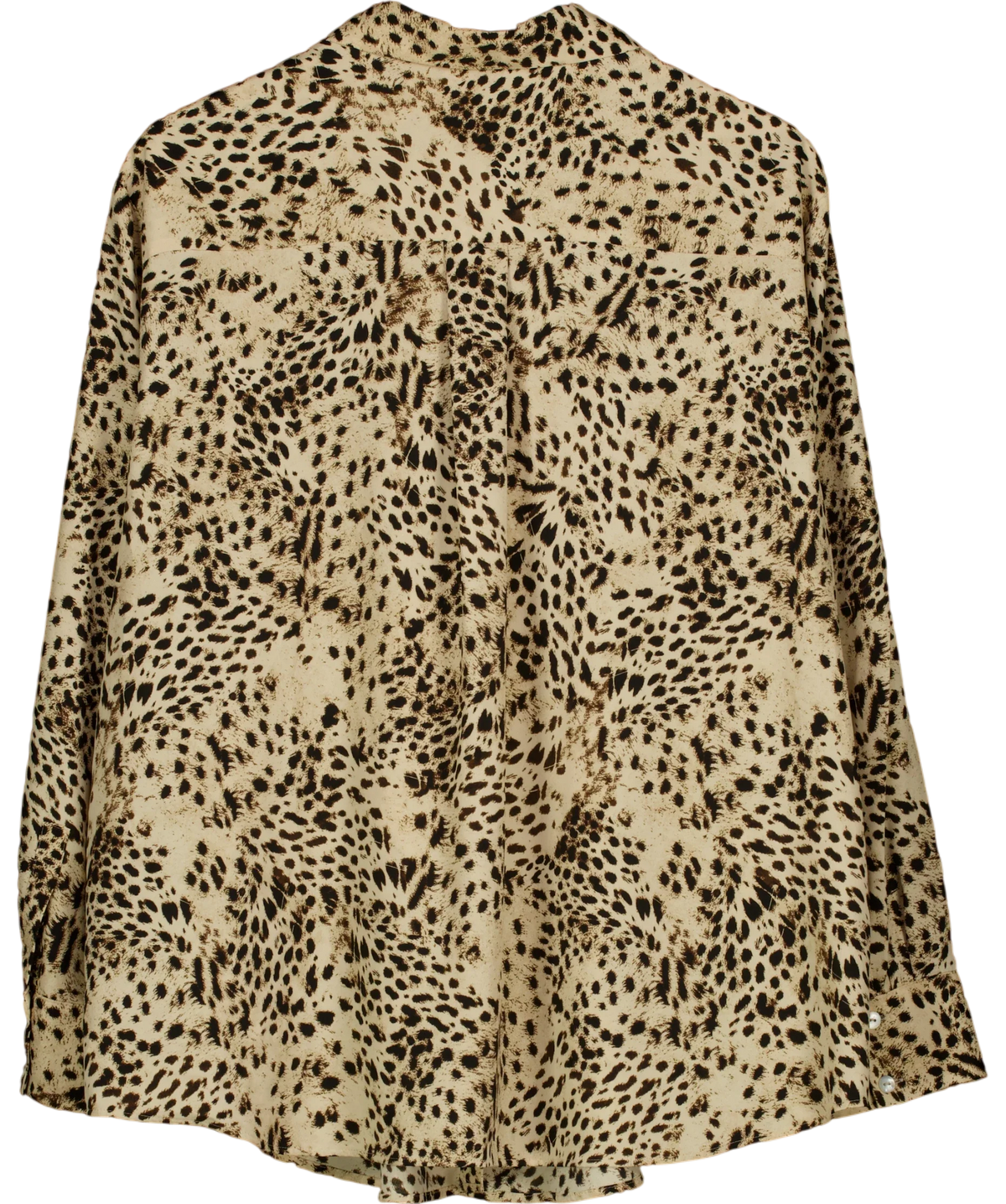 M&S Cream Printed Collared Button Through Shirt, size UK 22 — back