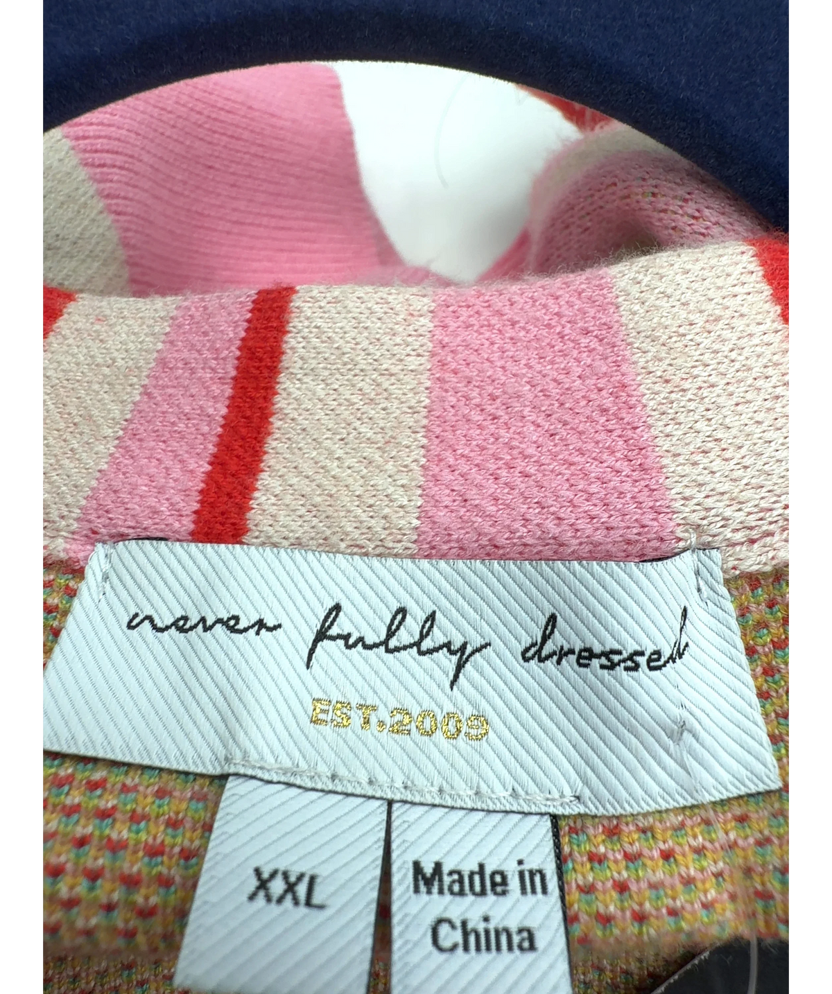 Never Fully Dressed Pink Dallas Cardigan, size UK XXL — detail