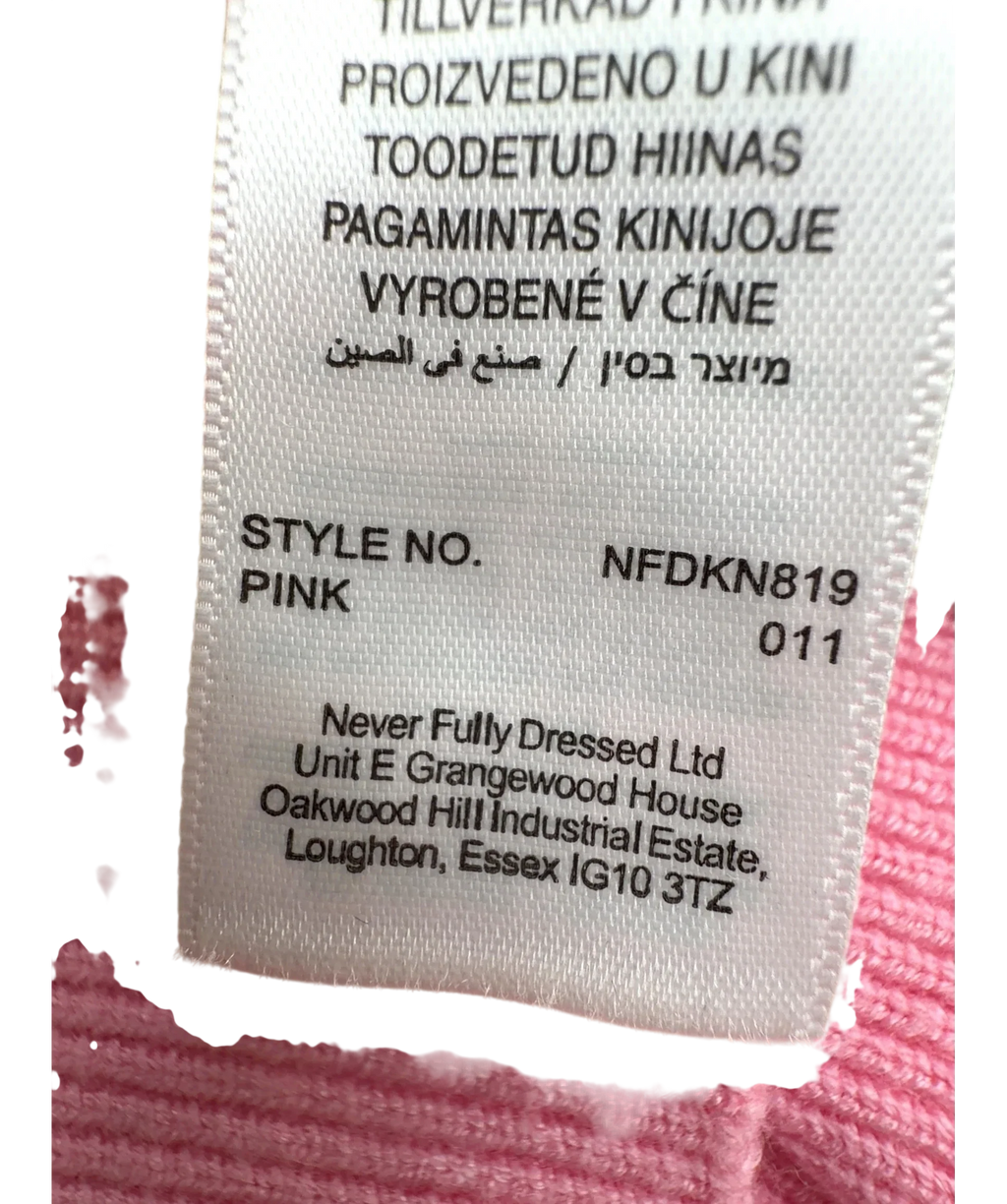 Never Fully Dressed Pink Dallas Cardigan, size UK XXL — fabric detail