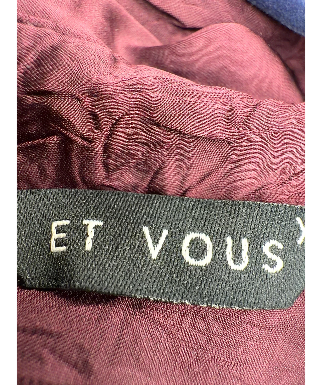 Et Vous burgundy textured shirt, size UK XL — detail