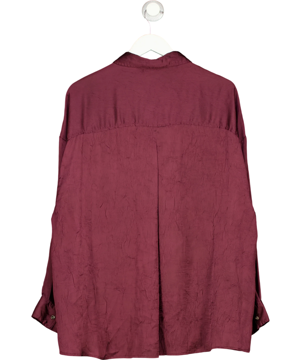 Et Vous burgundy textured shirt, size UK XL — back