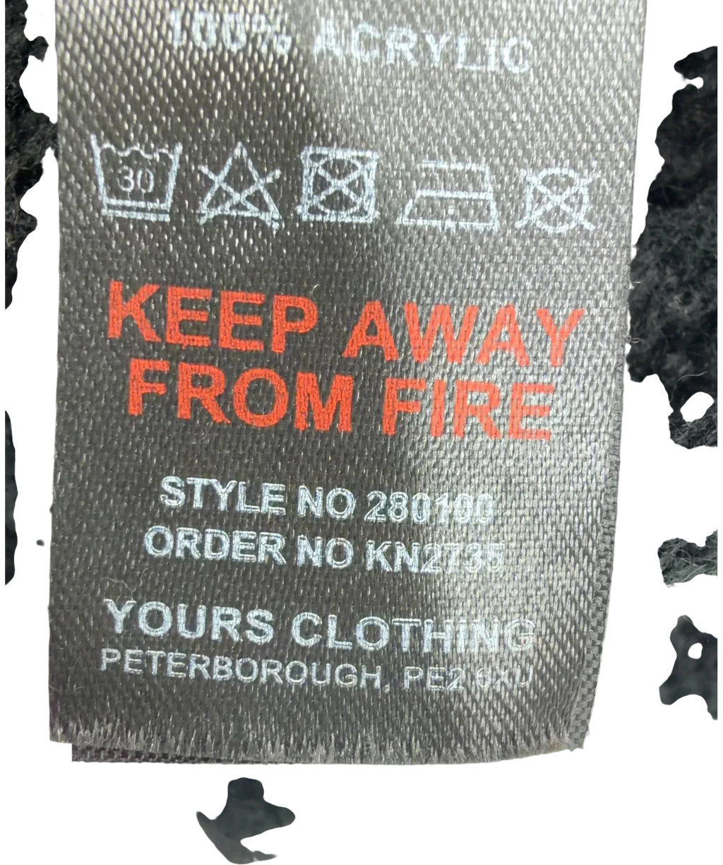 Yours Black Colour, size UK 26-28 — fabric detail