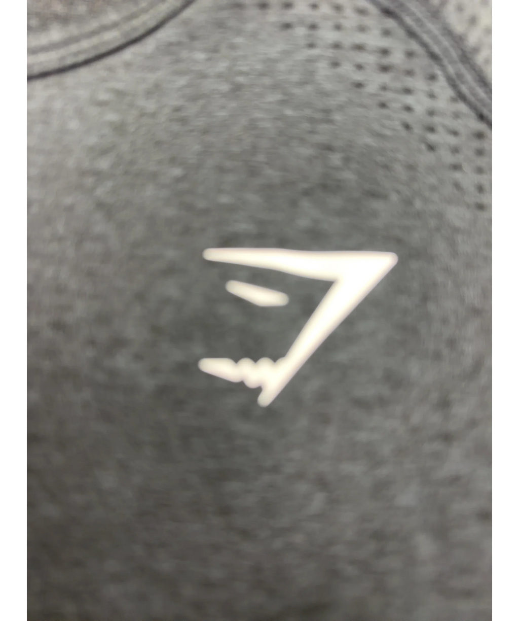 GYMSHARK Black Black Marl T-Shirt, size UK XXL — detail
