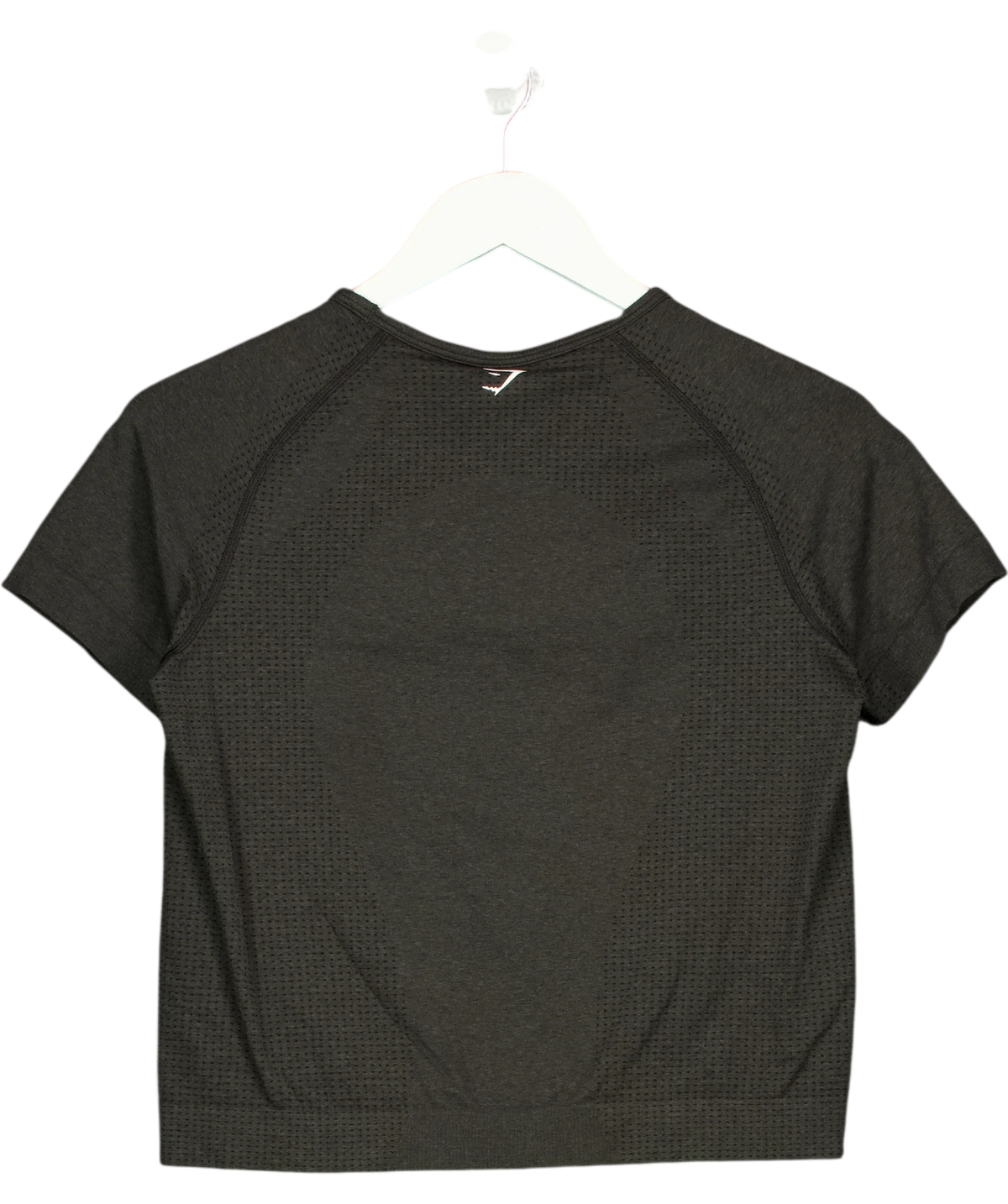 GYMSHARK Black Black Marl T-Shirt, size UK XXL — back