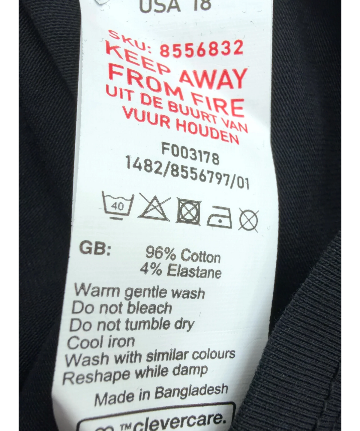 New Look Black CE LONGLINE VEST, size UK 22 — label